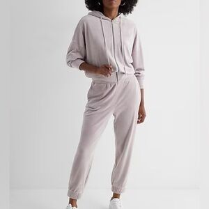 Express Velour Hoodie & Pant Set XL Blush